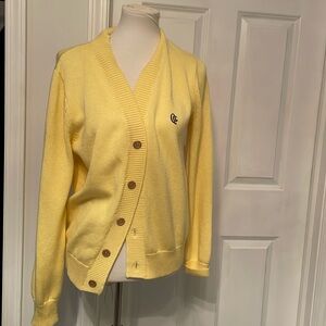 Brand New with Tags Yellow Button Down Quiet Golf Cardigan Sweater